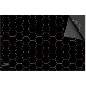 Inductie beschermer 71x52 - afdekplaat inductie mat - Dietrix Kookplaat beschermer - DELUXE - Hexagon - Hexagon zwart brons koper