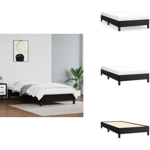 vidaXL Bedframe - Bedframes - Bed - Slaapmeubel - Bedframe kunstleer zwart 80x200 cm