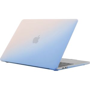 Mobigear - Laptophoes geschikt voor Apple MacBook Air 11 Inch (2010-2016) Hoes Hardshell Laptopcover MacBook Case | Mobigear Rainbow Matte - Blauw - Model A1370 / A1465