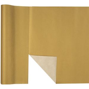 Tafelloper 3 in 1 Airlaid goudkleurige afscheurbaar 3 stuks - Totale lengte 14.4m - Effen kleuren tafellopers - Feestartikelen - Themafeestversiering
