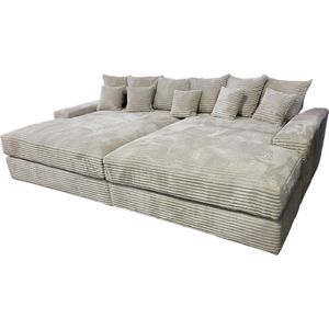 zitbank- bigsofa- jumbo american- beige ribstof- seatsandbeds hoekbanken en boxsprings