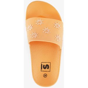 Kinder badslippers met zonnetjes geel - Maat 35