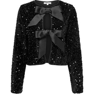 ONLY - ONLANIKA SEQUINS LS BOW TOP WVN CS - Meisjes - Blouses