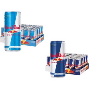 Red Bull Energy Drink & Sugarfree 48 x 250 ML