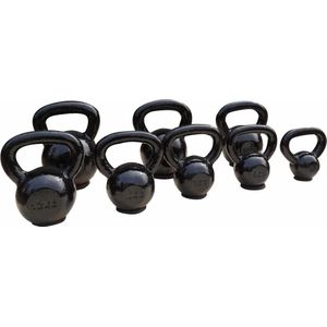 Toorx Fitness Gietijzeren Kettlebell - Met Rubber Basis - 8 kg - Zwart