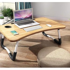 Verstelbare Laptophouder, Bedtafel, Staand Bureau voor Bed en Bank, Schoottafel, Opvouwbaar Ontbijtserveerblad, Notitieboekstandaard, Leeshouder voor Bank, Vloer, Kinderen (60 x 40 cm)