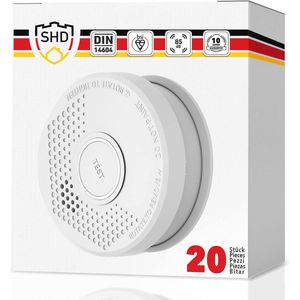 Betrouwbare Rookmelderset met Verwisselbare Batterijen - Optische Sensor, Mute-schakelaar & Zelftestfunctie