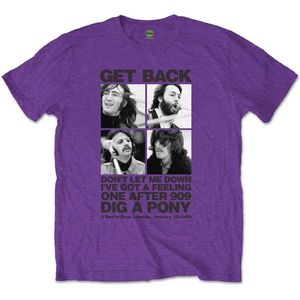 The Beatles - 3 Savile Row Heren T-shirt - L - Paars