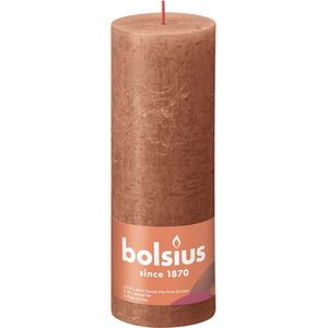 Bolsius Stompkaars Rusty Pink Ø68 mm - Hoogte 19 cm - Roze/Bruin - 85 branduren