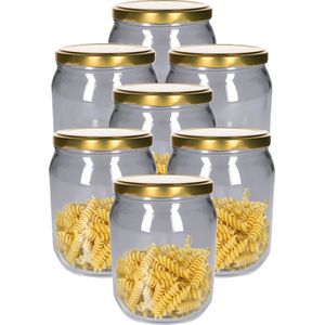 Weckpot/inmaakpot - 7x - 540 ml - glas - met schroefdeksel