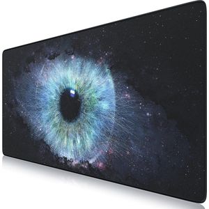 XXL Gaming Mouse Mat, 900 x 400 mm, XXL Mouse Mat, Large Size Table Mat, Improves Precision and Speed, Also for Roccat Razer Logitech Mouse and Keyboard Galaxy Eye