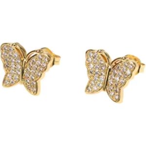 Butterfly Diamond Earrings Gold 18K