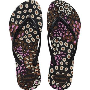 Havaianas SLIM ANIMALS - Zwart/Roze - Maat 33/34 - Dames Slippers