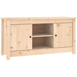 vidaXL Tv-meubel massief grenenhout 103 cm Tv Kast - Tv Meubel - Grenoblehouten Tv Kast - Landelijk Tv Meubel - Vintage Tv Kast