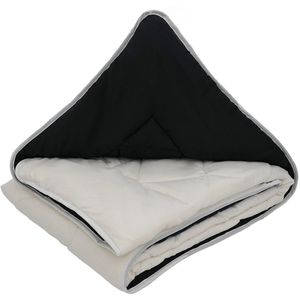 Cozyvita® | wasbare dekbed zonder overtrek - Zwart & Parel wit - Inclusief gratis kussenslopen - 240x200cm