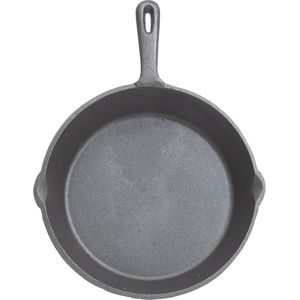Ronde gietijzeren grillpan 24 cm - Geschikt voor inductie en oven