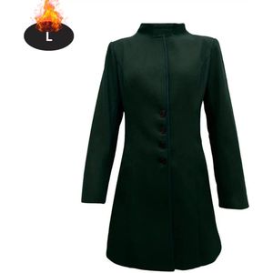 Livano Mantel Dames - Tussenmantel - Jas - Mantelpakje - Trenchcoat - Overjas - Overcoat - Winter - Donkergroen - M