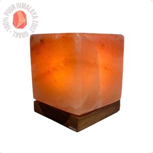 Orakl® - Luxe Dimbare Himalaya Zoutlamp Cube – 3-4 KG – Met Dimmer – 100% Himalayazout - Zoutlamp Himalayazout – Zoutlamp Nachtlampje – Zoutlampen - Zoutsteen