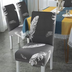 Stoelhoezen 6 stuks universele stoelhoezen stretch set van 6 moderne stoelhoezen schommelstoelen elastische duurzame stoelhoezen voor eetkamer banketdecoratie (veer, 6 stuks)