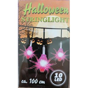Halloween LED Slinger - Spin - Spider - 100 cm - 10 LED - Paars