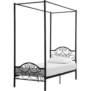 Vente-unique Bed kind metaal zwart 90 x 190 cm LEYNA
