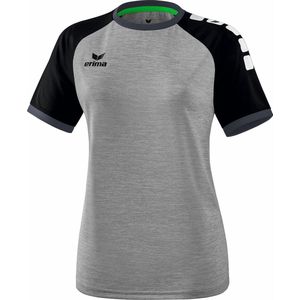 Erima Zenari 3.0 SS Shirt Dames  Sportshirt - Maat XXXXL  - Vrouwen - grijs/zwart/wit