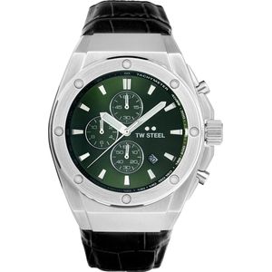 TW Steel TWCE4101 CEO Tech Steel Chrono Zwart Leer 44mm