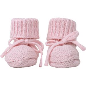 Lodger Katoenen Babyslofjes 0-6M Roze 100% Katoen Slipper Knit