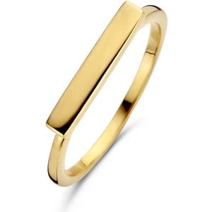 New Bling 9NB 0280 58 Zilveren Dames Ring met bar - 4 mm - maat 58 - Goudkleurig