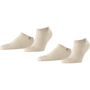 Burlington Everyday 2-Pack one-size katoen multipack sneakersokken heren beige - Maat 40-46