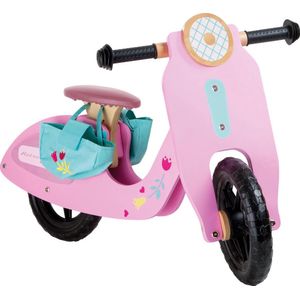 Houten loopfiets meisjes - Pink Speedster - zithoogte 35cm - houten speelgoed vanaf 3 jaar
