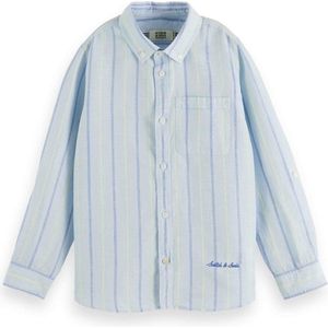 Scotch & Soda - Overhemd - Blue Stripe - Maat 176
