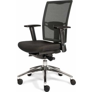 ABC Kantoormeubelen ergonomische bureaustoel 1412 en-1335 genormeerd kleur wit zitting stof