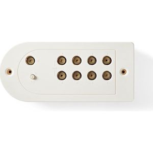 Nedis CATV-Versterker - Versterking: 15 dB - 40 - 862 MHz - Outputs: 8 - Versterkingsregelaar - Wit