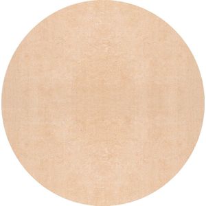 Tapijtenloods Samba Soft Fluffy Vloerkleed Laagpolig Donker Beige- 150 CM ROND