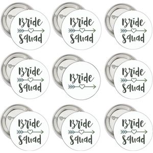 9-delige button set Bride en Bride Squad Tribal - bruid - bride to be - vrijgezellenfeest - bride squad - tribe - button
