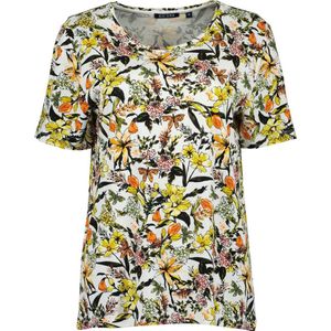 Blue Seven shirt dames - Shirt dames - wit/geel bloem - 105743 - maat 40