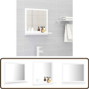 vidaXL Badkamerspiegel 40x10,5x37 cm bewerkt hout wit