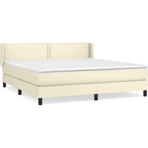 vidaXL-Boxspring-met-matras-kunstleer-crèmekleurig-160x200-cm