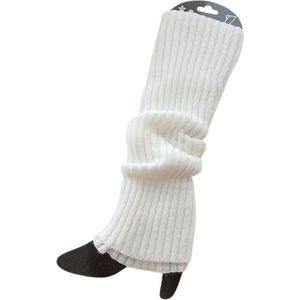 Nivard Beenwarmers - Dames - Overknee - Ballet - Wol - Kniekousen - Leg Warmers - Warm - Wit