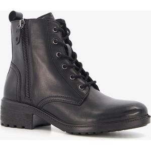 Harper leren dames veterboots zwart - Maat 40