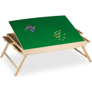 Relaxdays puzzeltafel verstelbaar - 4 lades - inklapbaar - puzzelplaat hout - 1500 stukjes