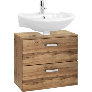 Wastafelonderkast Bobbi 60cm 1 deur en 1 lade - eik