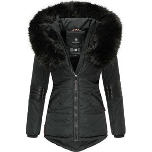 Warm & Comfortabel Navahoo NIRVANA - Winterjas Dames - Volwassen - Afneembare Kraag - Zwart - XS