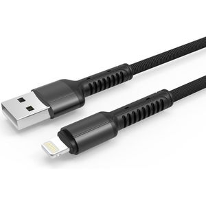 LDNIO LS63 Toughness Oplaad Kabel 2.4A Lightning Fast Cable Geschikt voor: Apple iPhone 14 / 13 / 12 / 11 / X / XS / XR / MAX / SE / 5 / 6 / 7 / 8 / Plus