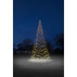 Fairybell Vlaggenmast kerstboom - 800 cm - 1500 LED - met Twinkle