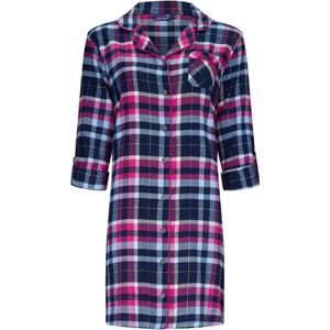 Rebelle Nachthemd dames Flanel - Emma - 48 - Blauw.