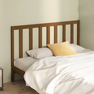 The Living Store Houten Hoofdeinde - Trendy Design - Hoofdbord voor Bed - 141 x 4 x 100 cm - Ken- Klassieke uitstraling - Kleur- honingbruin