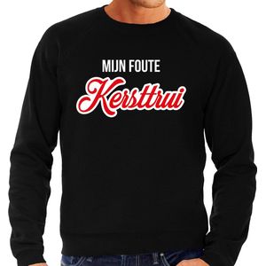 Mijn foute Kersttrui in sierlijke letters - zwart - heren - Kerst sweater / Kerst outfit L