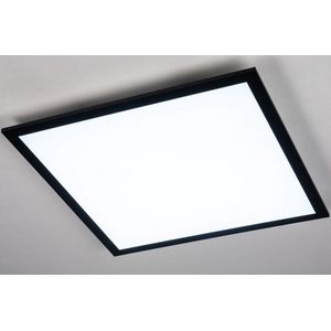 Lumidora Plafondlamp 74237 - Plafonniere - PULA - Ingebouwd LED - 30.0 Watt - 3000 Lumen - 6500 Kelvin - Zwart - Kunststof - Met dimmer - Badkamerlamp
